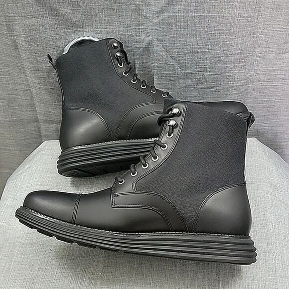 Cole Haan NWOT Men\'s OriginalGrand Cap Toe Boot - Blk Leather C37077 SZ 10M main image 11